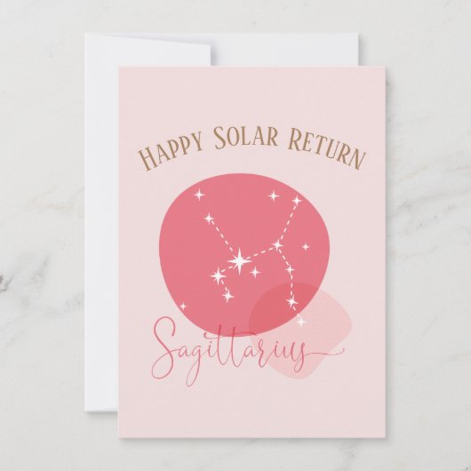 Zodiac Verjaardag Boogschutter Platte Kaart (Voorkant)