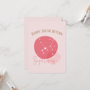 Zodiac Verjaardag Boogschutter Platte Kaart