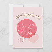 Zodiac Verjaardag Leo Flat Kaart (Voorkant)