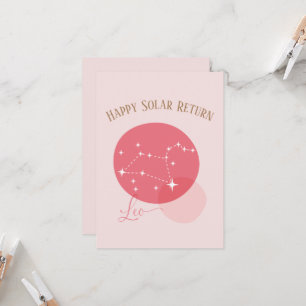 Zodiac Verjaardag Leo Flat Kaart