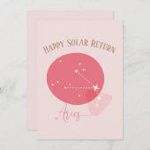 Zodiac Verjaardag Ram Platte Kaart (Voorkant / Achterkant)