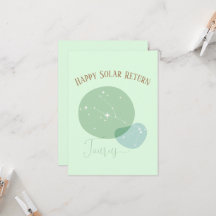 Zodiac Verjaardag Stier Platte Kaart