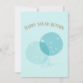 Zodiac Verjaardag Weegschaal Platte Kaart (Voorkant)