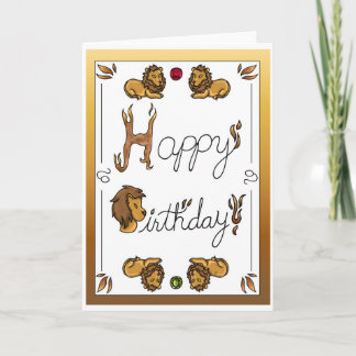 Zodiac Verjaardagskaart Leeuw