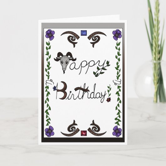 Zodiac Verjaardagskaart Steenbok (Voorkant)