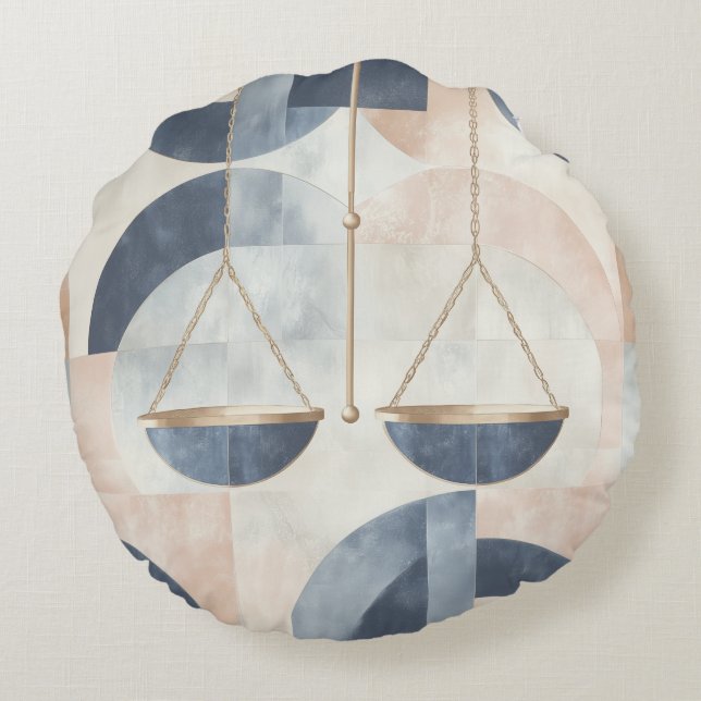 Zodiac Vibes Weegschaal - Ronde kussen (Achterkant)