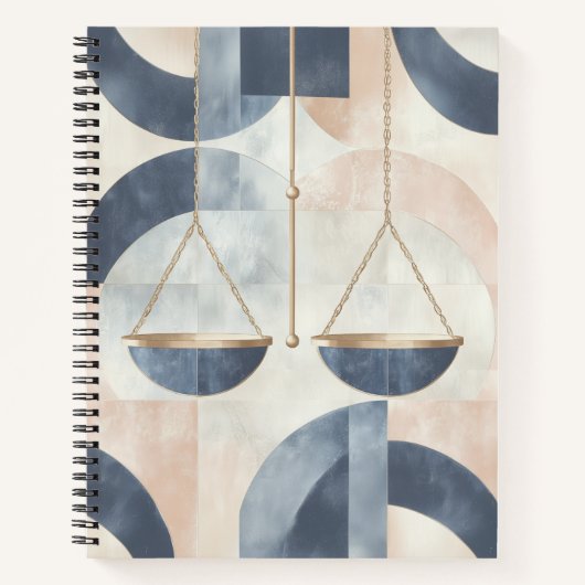 Zodiac Vibes Weegschaal - Spiral Notitieboek (Voorkant)