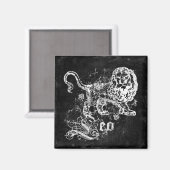 Zodiac Vintage Leeuw Magneet (Voorkant / Achterkant)