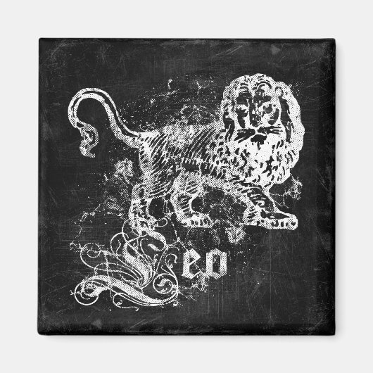 Zodiac Vintage Leeuw Magneet (Voorkant)