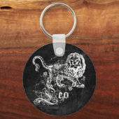 Zodiac Vintage Leeuw Sleutelhanger (Voorkant)