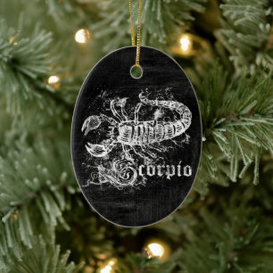 Zodiac Vintage Scorpio Keramisch Ornament