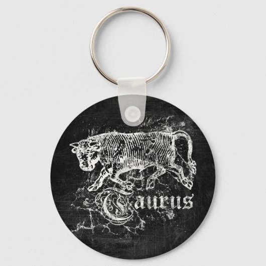 Zodiac Vintage Stier Sleutelhanger (Voorkant)