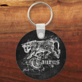 Zodiac Vintage Stier Sleutelhanger (Voorkant)