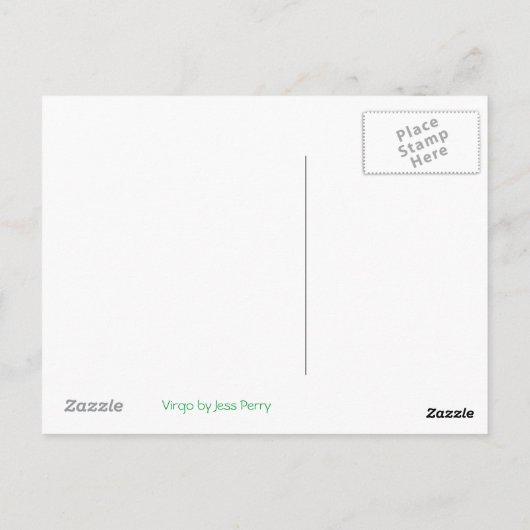 Zodiac Virgo-briefkaart Briefkaart (Achterkant)