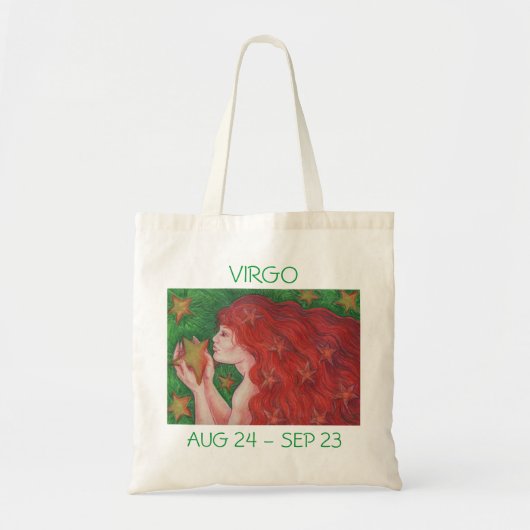 Zodiac Virgo canvas tas text (Voorkant)