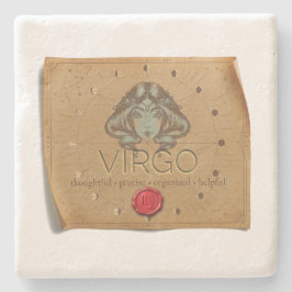 Zodiac - Virgo - Coaster Stenen Onderzetter