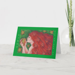 Zodiac Virgo 'Happy Birthday'-grietkaart Kaart