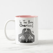 Zodiac Virgo "Ik heb het te druk met overdenken." Tweekleurige Koffiemok (Links)