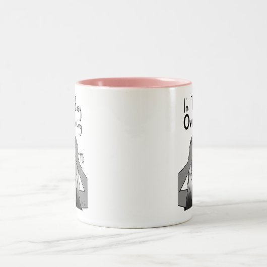 Zodiac Virgo "Ik heb het te druk met overdenken." Tweekleurige Koffiemok (Center)