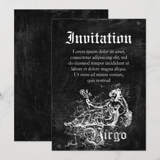 Zodiac Virgo Kaart (Voorkant / Achterkant)