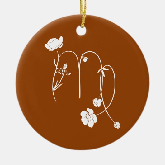 Zodiac Virgo Keramisch Ornament (Voorkant)