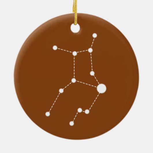 Zodiac Virgo Keramisch Ornament (Achterkant)