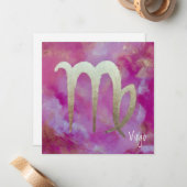Zodiac: VIRGO-notitiekaarten Notitiekaartje (Voorkant / Achterkant in situ)