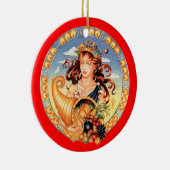 Zodiac Virgo - pas het aan! Keramisch Ornament (Rechts)