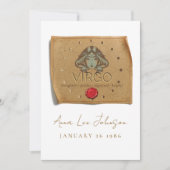 ZODIAC - Virgo - Personalized Birthday Card Kaart (Voorkant)