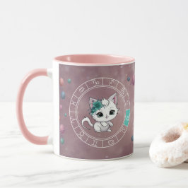 Zodiac virgo Schattige Cat Wheel Planet Astrologie Mok