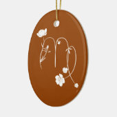 Zodiac Virgo, stijlvol monogram Keramisch Ornament (Links)