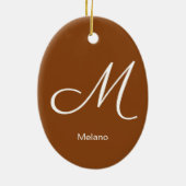 Zodiac Virgo, stijlvol monogram Keramisch Ornament (Achterkant)