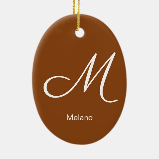 Zodiac Virgo, stijlvol monogram Keramisch Ornament (Achterkant)