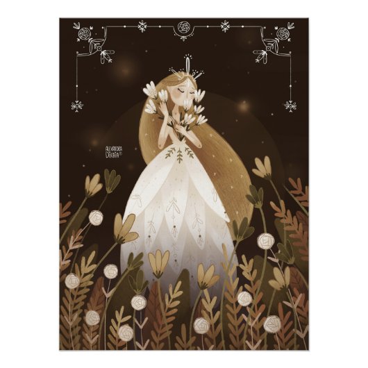 Zodiac Virgo van Alexandra Dikaia Perfect Poster (Voorkant)