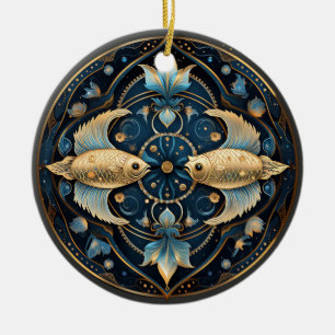 Zodiac Vissen Gepersonaliseerde Astrologie Ornamen Keramisch Ornament