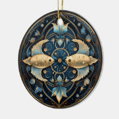 Zodiac Vissen Gepersonaliseerde Astrologie Ornamen Keramisch Ornament (Links)