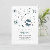 Zodiac Vissen kinderen verjaardag Kaart (Staand voorkant)