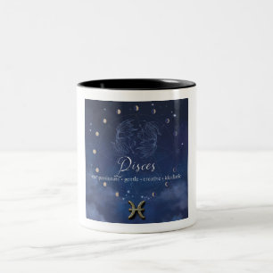 Zodiac - Vissen - Koffiemok Tweekleurige Koffiemok