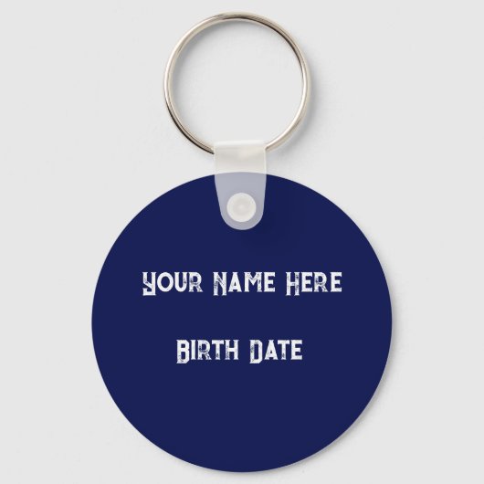 Zodiac Vissen Pas NAAM, DATUM aan Sleutelhanger (Achterkant)