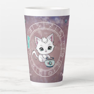 Zodiac Vissen Schattigee Kat Wiel Planet Astrologi Latte Mok