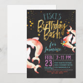 Zodiac Vissen Verjaardag Kaart (Voorkant / Achterkant)