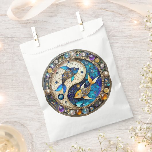 Zodiac - Vissen Vissen Yin en Yang Bedankzakje (Geknipt)