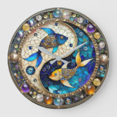 Zodiac - Vissen Vissen Yin en Yang Grote Klok (Voorkant)