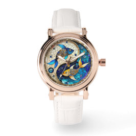 Zodiac - Vissen Vissen Yin en Yang Horloge
