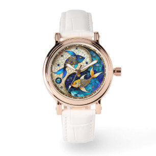 Zodiac - Vissen Vissen Yin en Yang Horloge