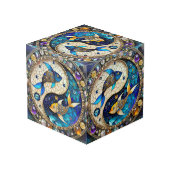 Zodiac - Vissen Vissen Yin en Yang Kubus (Achter hoekig)