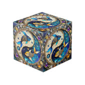 Zodiac - Vissen Vissen Yin en Yang Kubus (Voorkant hoekig)