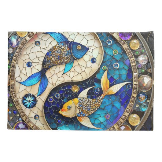 Zodiac - Vissen Vissen Yin en Yang Kussensloop (Achterkant)