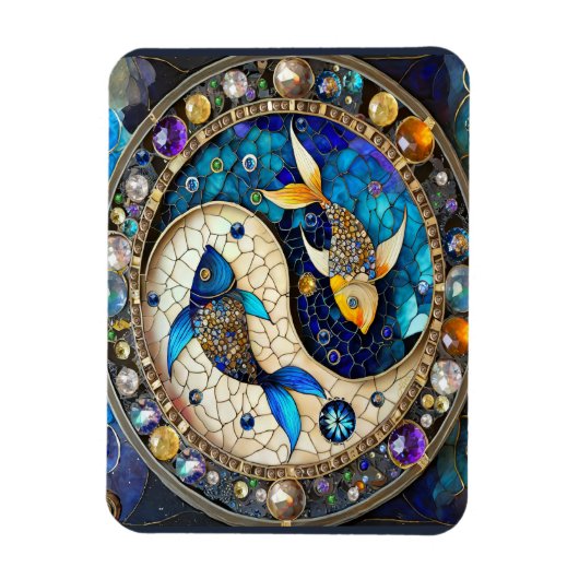 Zodiac - Vissen Vissen Yin en Yang Magneet (Verticaal)