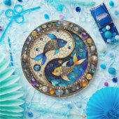 Zodiac - Vissen Vissen Yin en Yang Papieren Bordje (Feest)